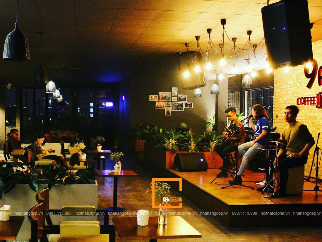 thiết kế quán cafe acoustic